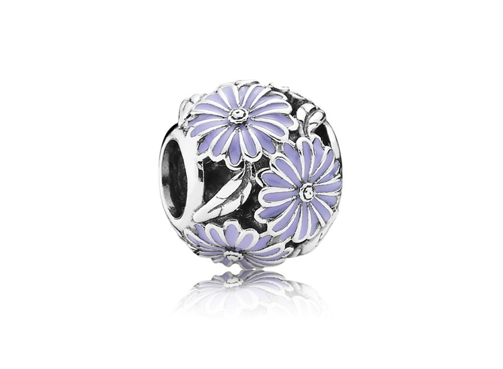 Charm Flor De Margarida Lilás