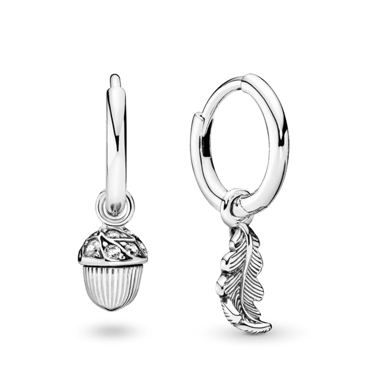 Brinco Fruto e Folha De Carvalho