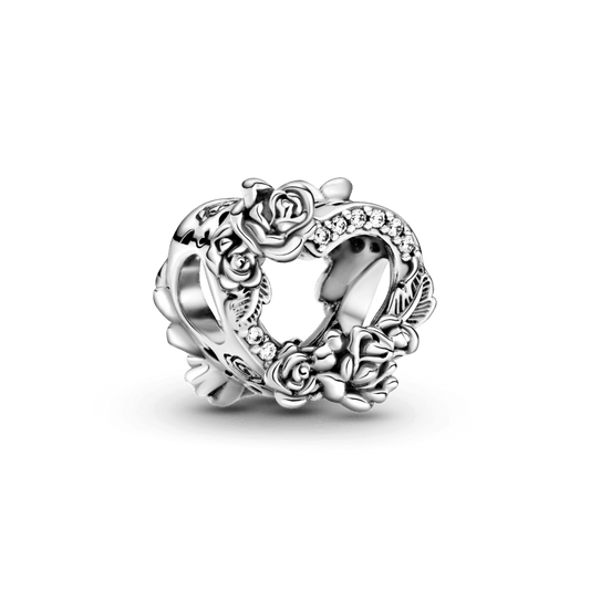 Charm Coração Aberto E Rosas