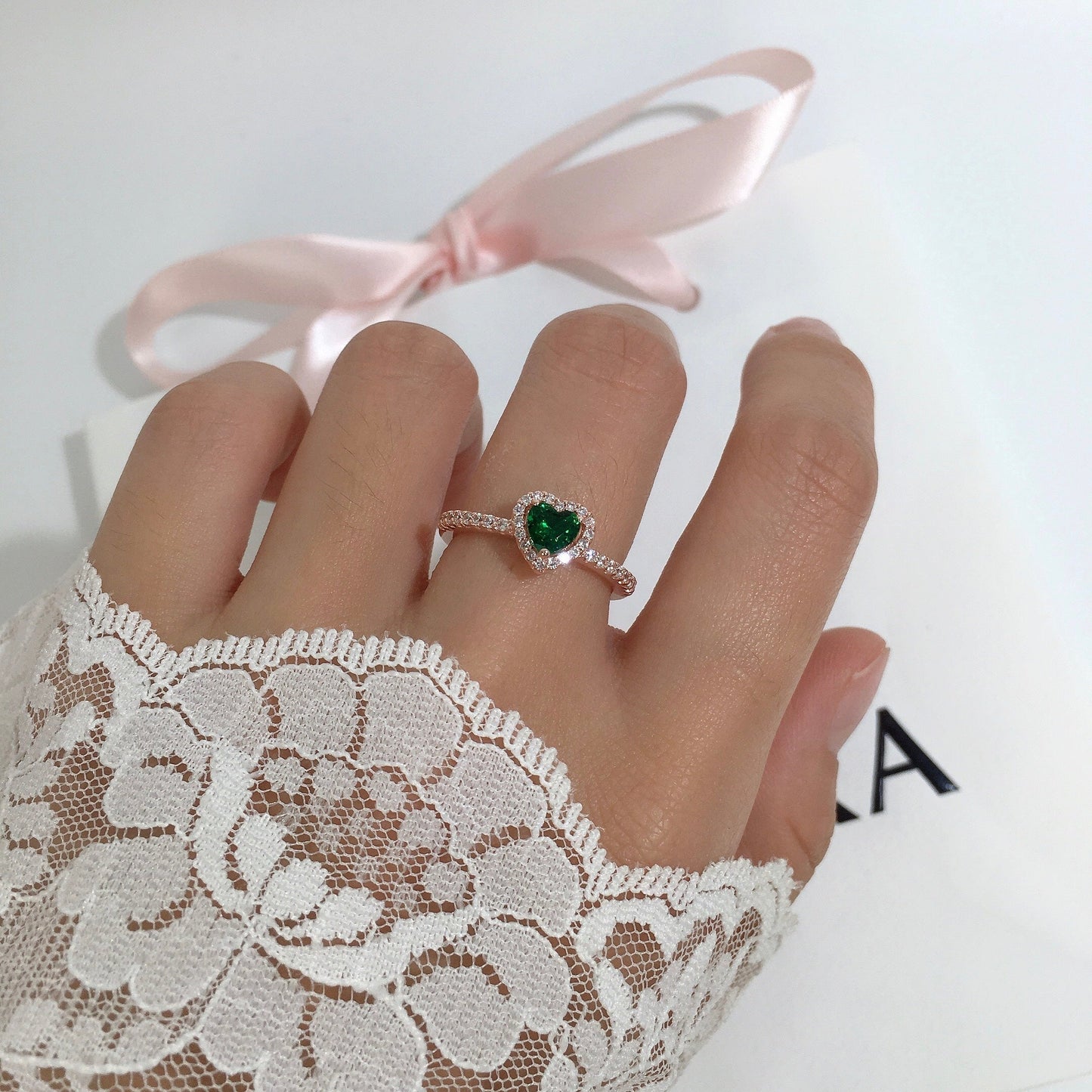 Anel Coração Brilhante Black Friday