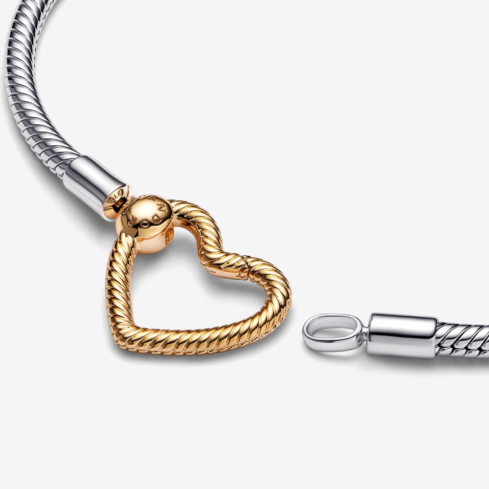 Pulseira Com Fecho de Coração Dourado