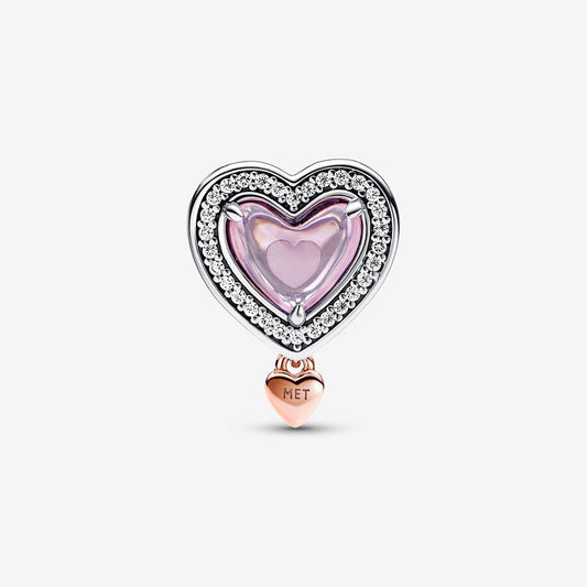 Charm Mãe e coração vazado em dois tons