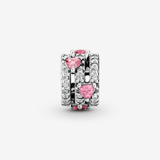 Charm de Corações Triplos Cintilante