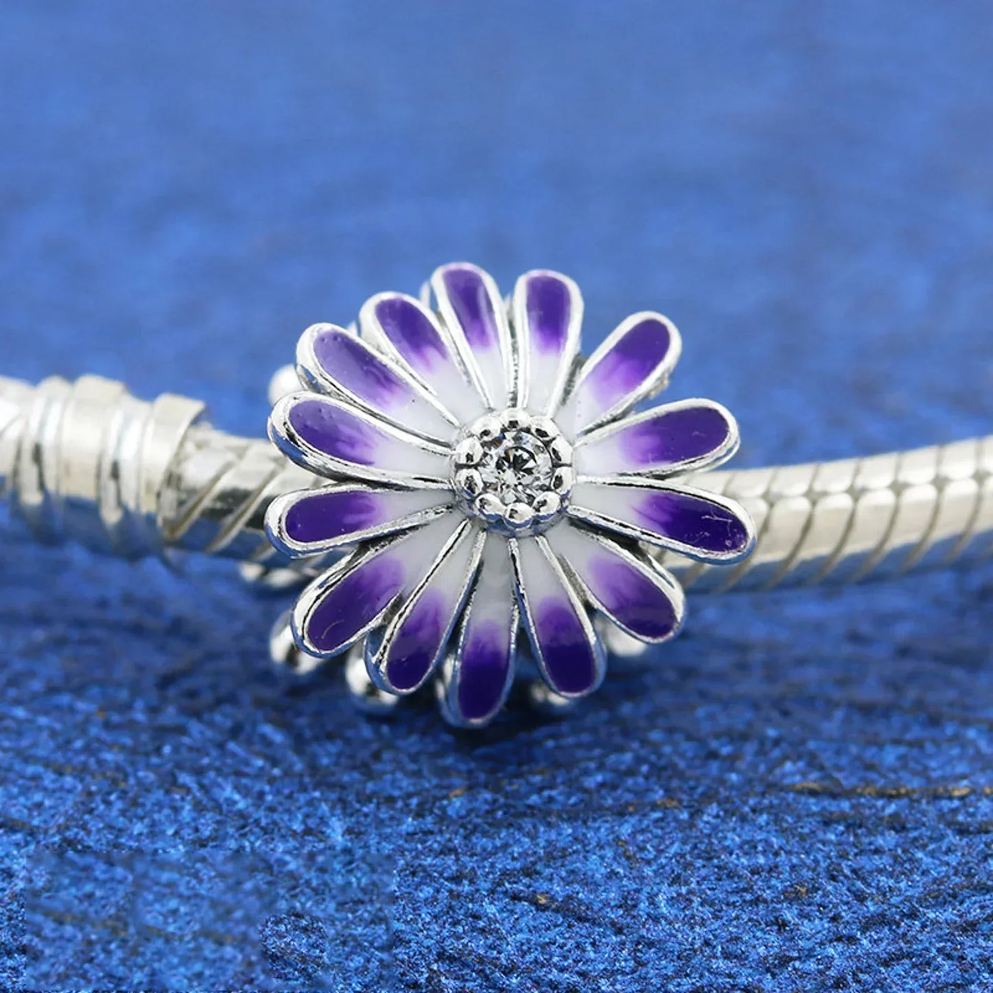 Charm Flor Margarida Roxa
