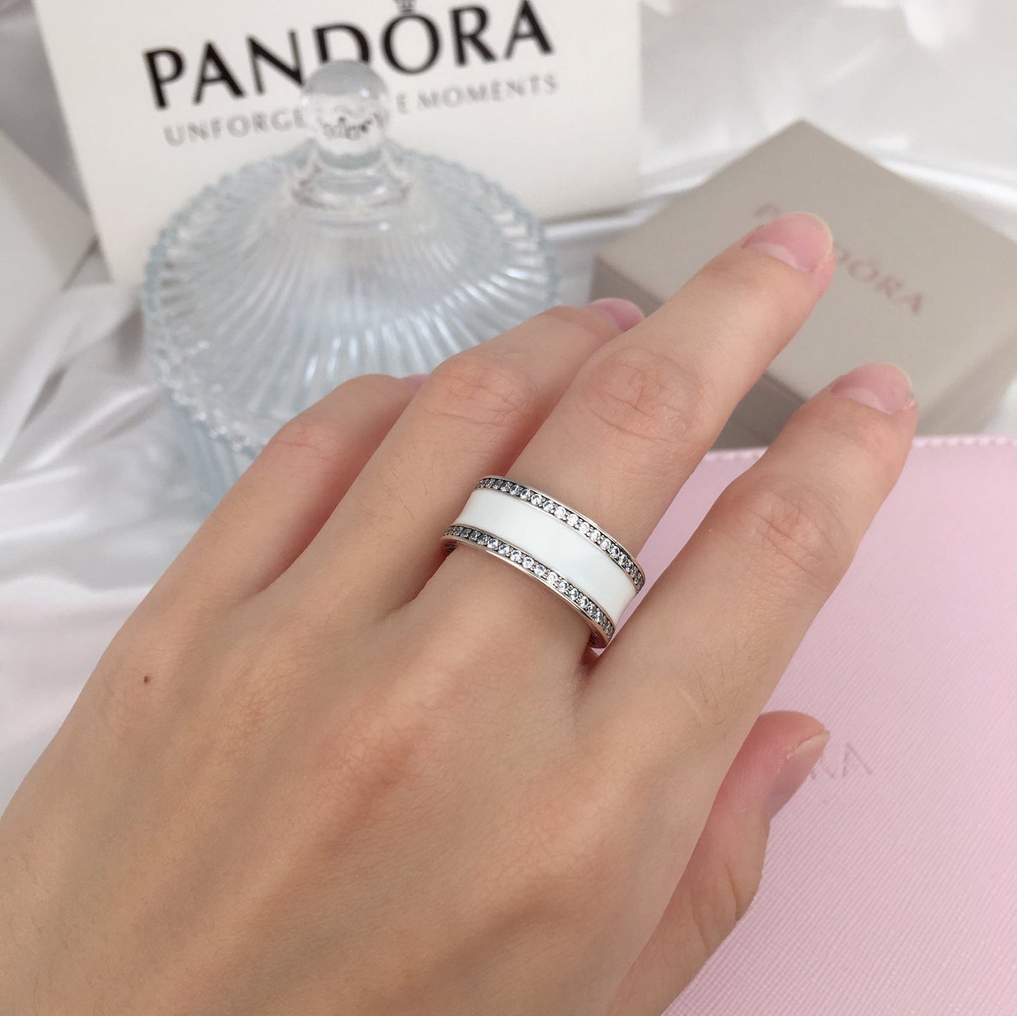 Anel Corações Radiantes Grande