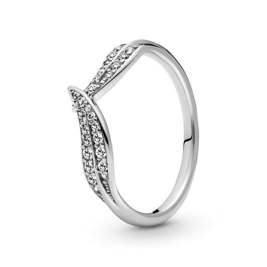 Anel Folhas Brilhantes