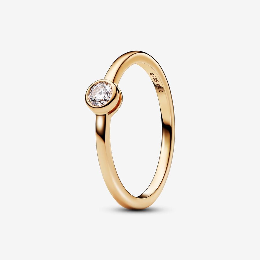 Anel de Bezel com Moissanite