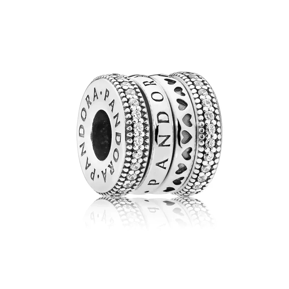 Charm Corações e Pavé Giratórios