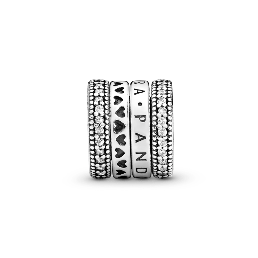 Charm Corações e Pavé Giratórios