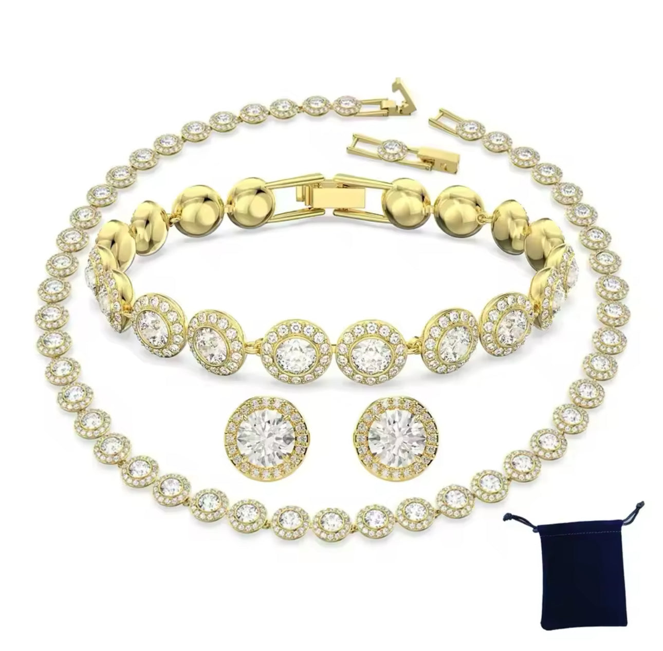 Swarovski Angelic Conjunto Brincos, Colar e Pulseira