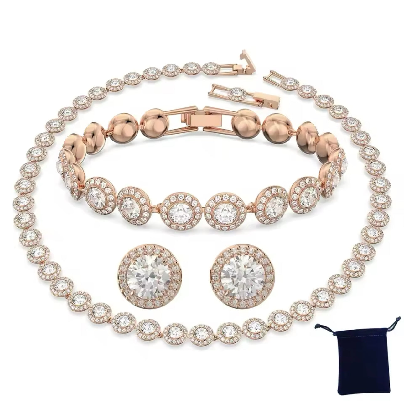 Swarovski Angelic Conjunto Brincos, Colar e Pulseira