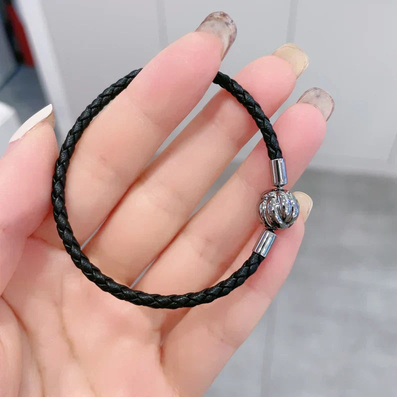 Pulseira de Couro Nó de Amor