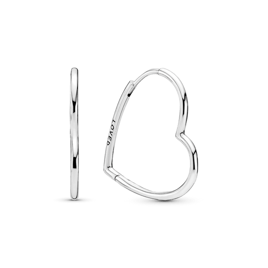 Brinco Argolas de Coração Assimétrico