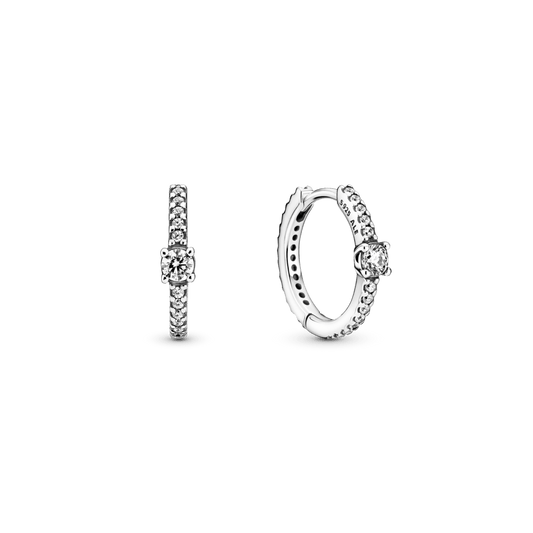 Brinco Argola de Prata Pequeno Brilhante