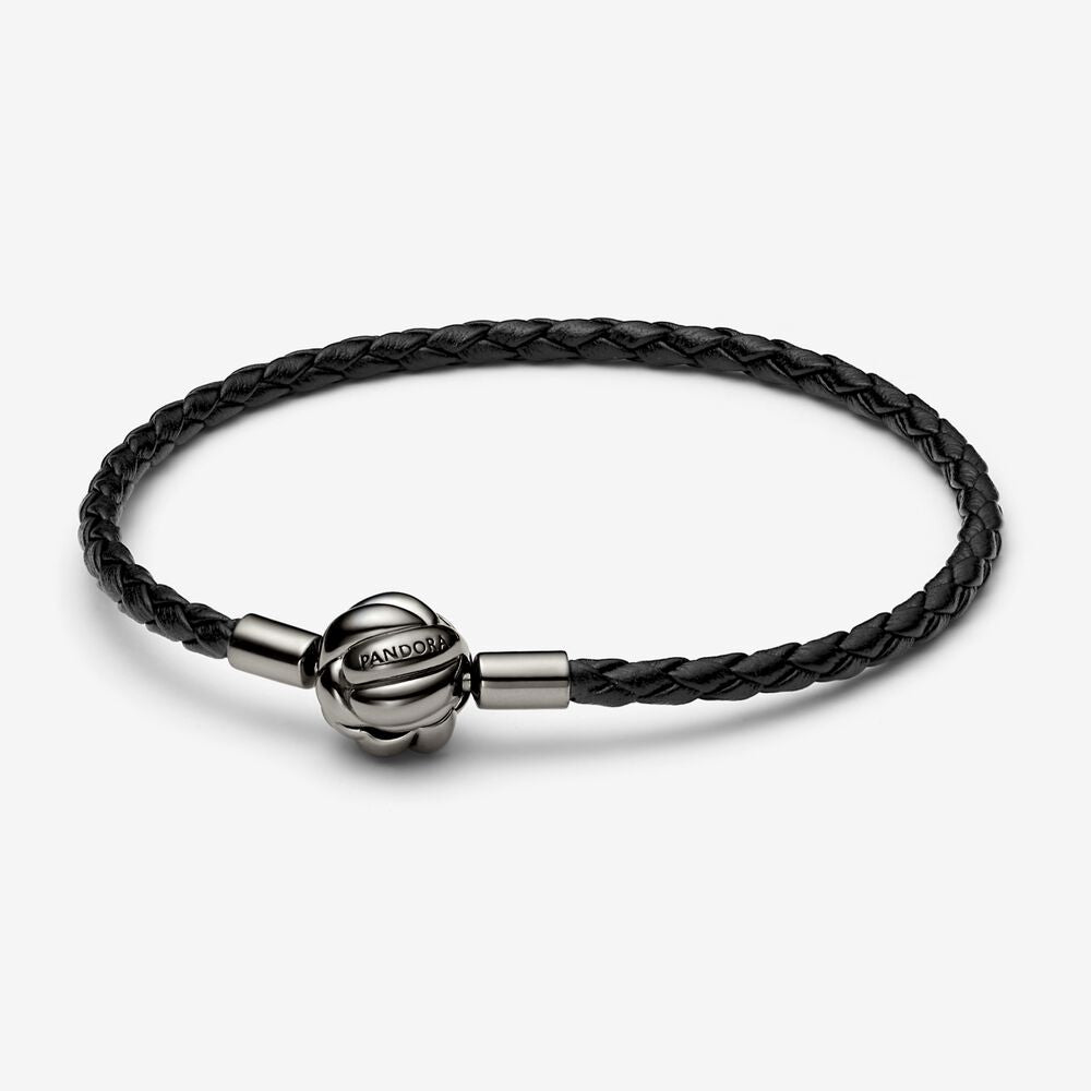 Pulseira de Couro Nó de Amor