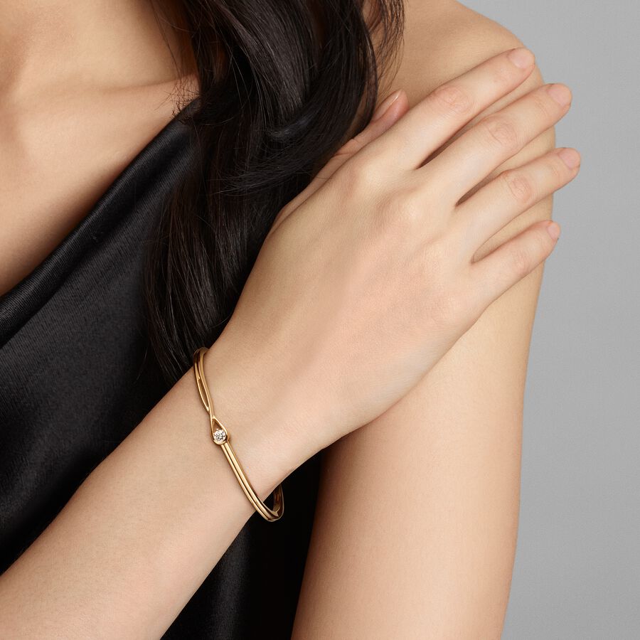 Pulseira Rígida com Brilhante