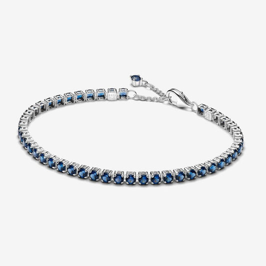 Pulseira de Tênis Azul Cintilante
