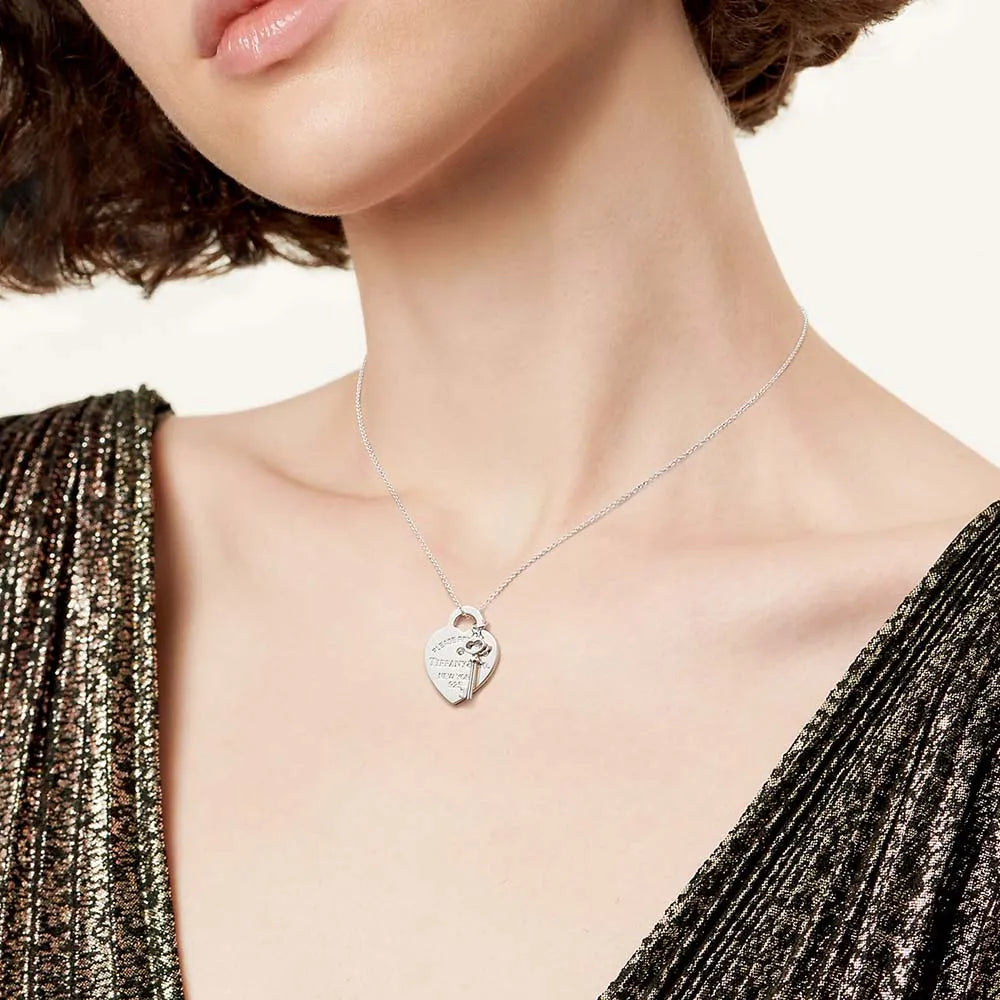 Colar Return to Tiffany Coração com Zircônia