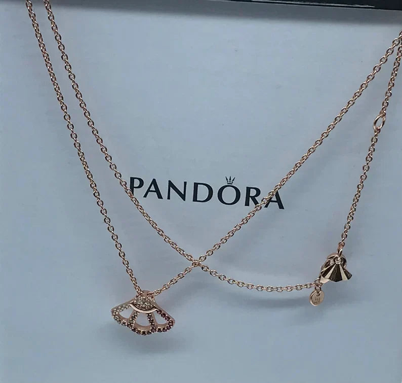 Colar Pink Fan Collier