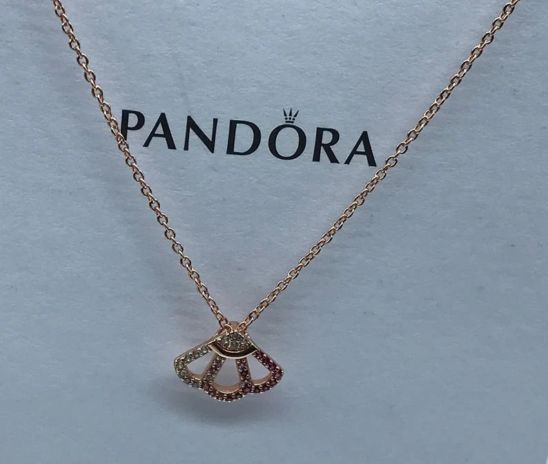 Colar Pink Fan Collier