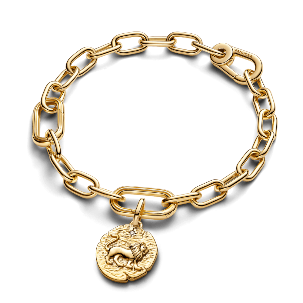 Charm Medalhão Leão Dourado
