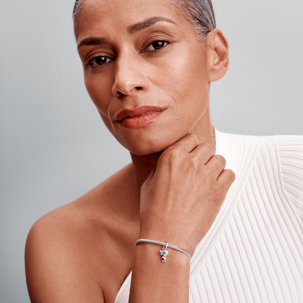 Charm Pendente Coração de Ouro  Em Dois Tons (Menino e Menina)