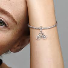 Charm Pendente Brilhante Bicicleta