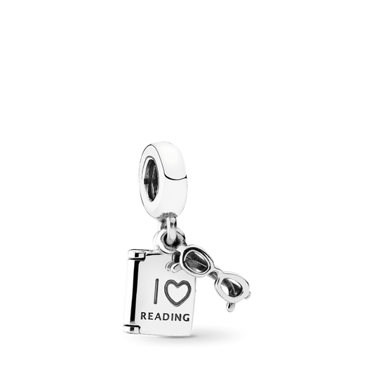 Charm Pendente i Love Reading' (Eu Amo Ler)