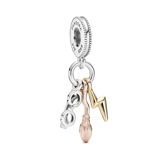 Charm Pendente Óculos, Nimbus 2000 E Raio - Harry Potter