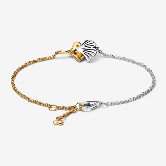 Pulseira de Dois Tons Ginkgo Duplo