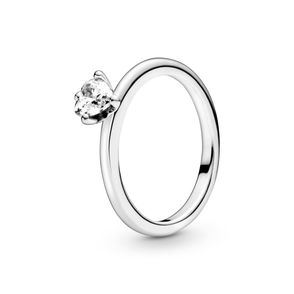 Anel Solitário Prata