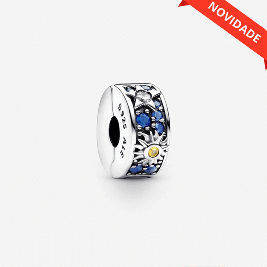 Charm Clipe Celestial Sol, Lua e Estrela