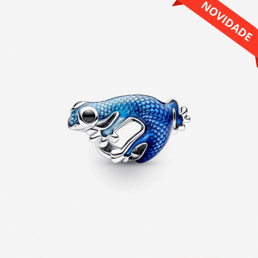 Charm Gecko Azul Metalico