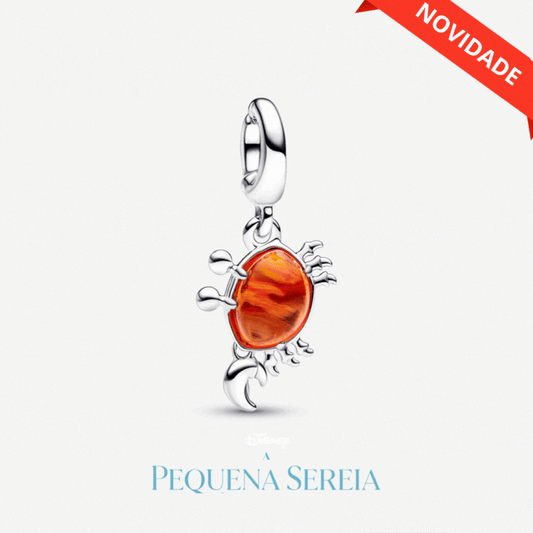 Charm Pendente Caranguejo Sebastião de A Pequena Sereia