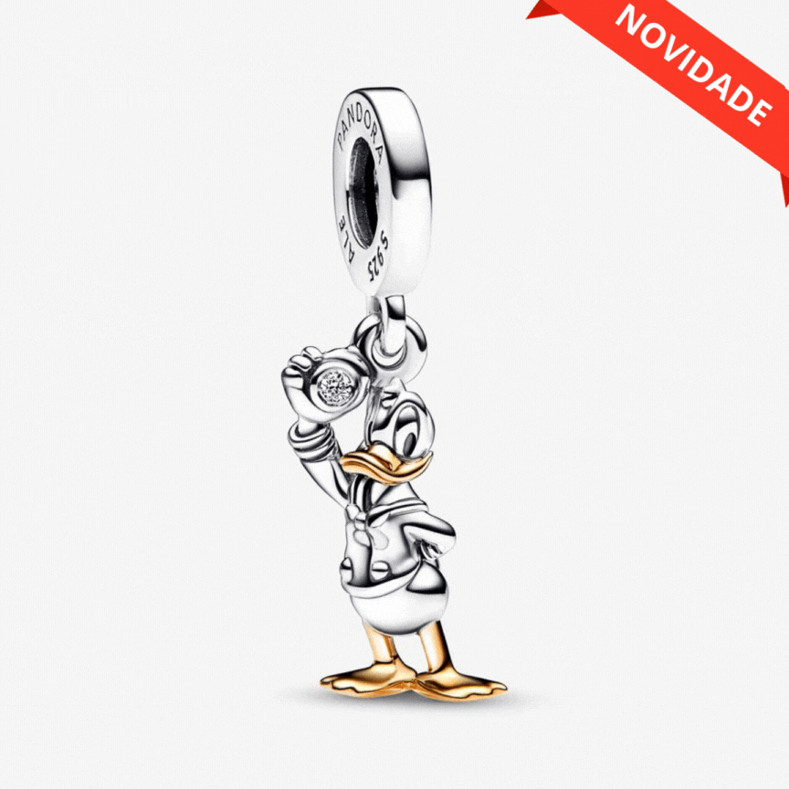 Charm Pendente Pato Donald do 100º aniversário da Disney