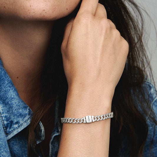 Pulseira de Corrente Pavé Atemporal