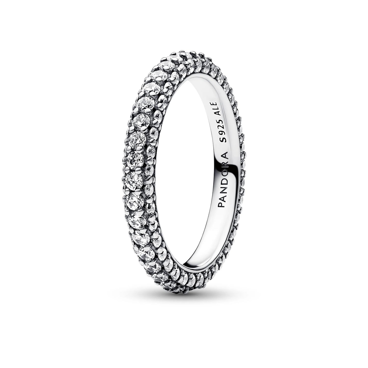 Anel Timeless Aro Fino Cravejado