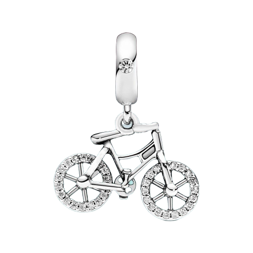 Charm Pendente Brilhante Bicicleta