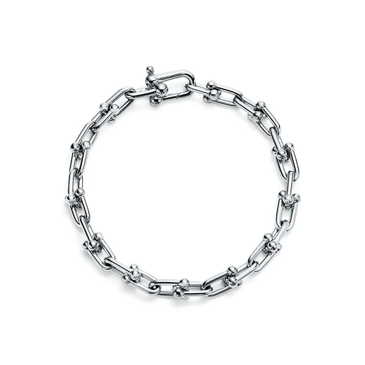 Pulseira de Elos Pequenos em Prata de Lei Tiff&Co