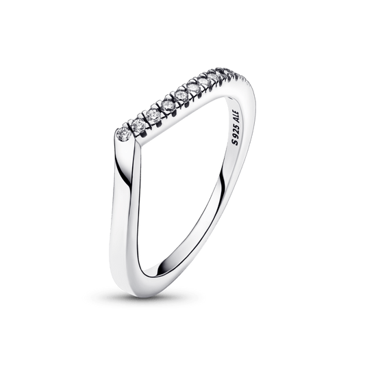 Anel Chevron Desejos Brilhante