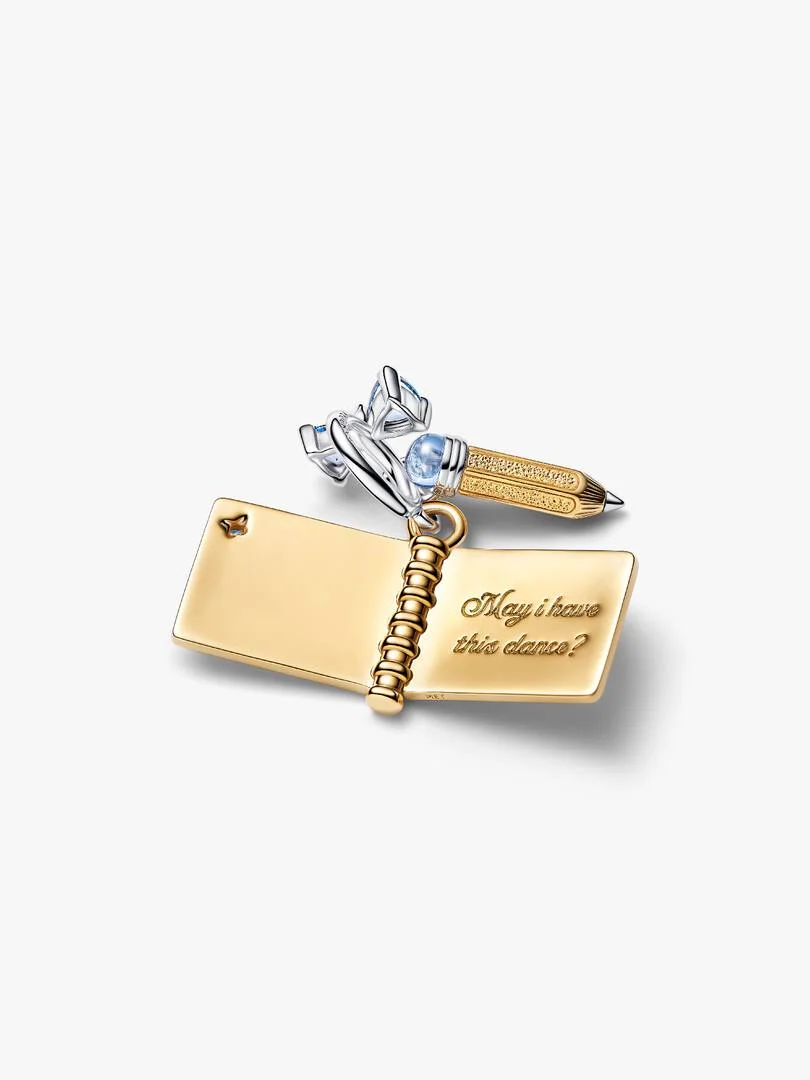 Charm Pendente de Cartão de Dança e Lápis Bridgerton