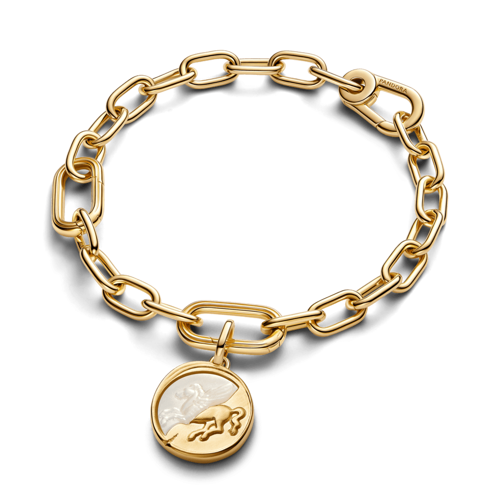 Charm Medalhão Pegasus Dourado