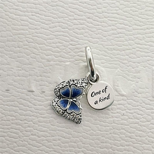 Charm Duplo Borboleta Azul